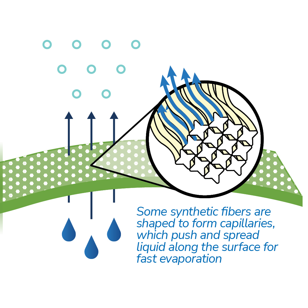 Moisture Wicking Diagram