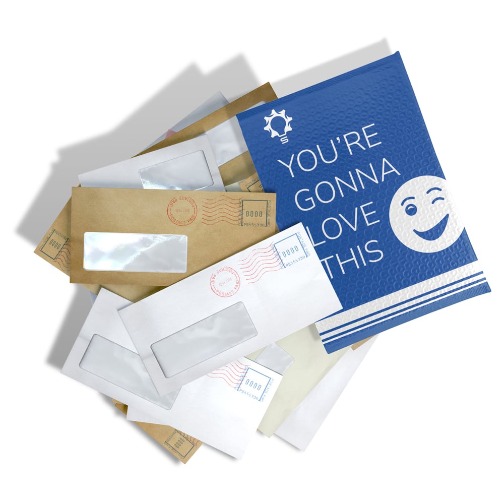 Pile of Direct Mail Including Lumpy Mail